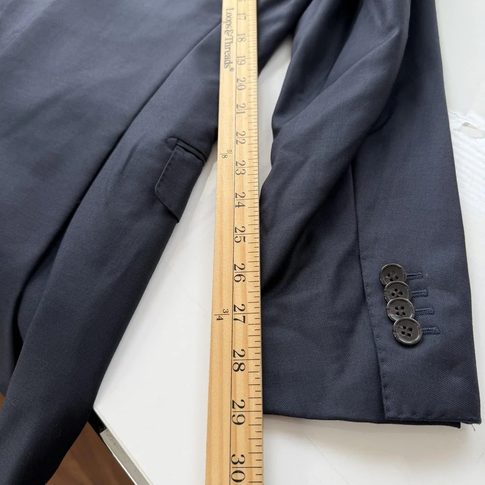Suitsupply Napoli Blazer Mens‎ 38 Blue Wool Super 110s Suit Jacket Sport Coat